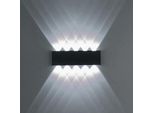Faretto Da Parete A Led Nero Lampada Da Parete Moderna Lampada Da Parete Per Interni Ed Esterni, Colore Della Luce: Bianco, Potenza: 10W, 10 Fasci Di Luce