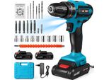 Trapano A Batteria, Doppia Velocità, Coppia Potente 32Nm, Batteria*2