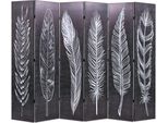 Divisorio Pieghevole 228 X 170 Cm The Living Store Piume Bianche E Nere