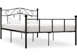 The Living Store Struttura Letto In Metallo Nero 120X200 Cm
