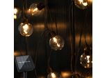 Lumiled Luci Solari 20X Led 7,5 M Luci Solari Fata Luce Esterna IP44 Bianco Caldo 3000K Lampadine Per Natale Catena Solare All'aperto