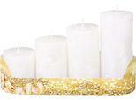 Candele Dell'avvento Candele Rustiche D5X6/8/10/12Cm 4Pz