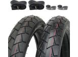 2X Pneumatici Mitas MC11 2.50-17 (2 1/2 X 17) 43J Tl/Tt + Camera D'aria + Rim Tape