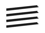 Syfax™ Mensole Da Parete 4 Pz Nere 100X9X3 Cm