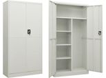 Vidaxl Armadio Spogliatoio Grigio Chiaro 90X40X180 Cm In Acciaio - Armadietto Spogliatoio - Armadietto Spogliatoio - Armadietto Acciaio - Armadietti Acciaio