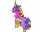 Mascotte Cavallo Interattivo Unicorno Viola Ali Dorate