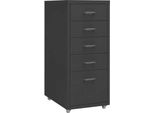 Vidaxl Armadio Per Archiviazione Con Rotelle Antracite 28X41X69 Cm In Metallo - Armadio Per Ufficio - Armadi Per Ufficio - Armadio Per Archiviazione - Armadi Per Archiviazione