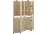 Vidaxl 4 Pezzi Divisorio Marrone 140X165 Cm In Tessuto - Divisorio - Schermo - Parete Divisoria - Muro Divisorio