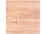 Syfax™ Piano Tavolo Marrone Chiaro 60X60X2 Cm In Rovere Non Trattato