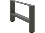 Syfax™ Gambe Per Tavolino Da Caffè Antracite 2 Pz 70X(30-31) Cm Acciaio