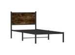 Syfax™ Giroletto Senza Materasso In Metallo Rovere Fumo 75X190 Cm