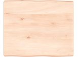 Syfax™ Piano Per Tavolo 60X50X(2-6) Cm Rovere Non Trattato Bordi Vivi