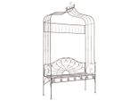 The Living Store Panchina Da Giardino 122 Cm In Ferro Marrone Antico