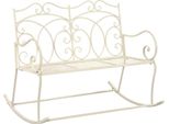 The Living Store Panchina Da Giardino 104 Cm In Ferro Bianco Antico