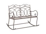 The Living Store Panca Da Giardino 104 Cm In Ferro Marrone Antico