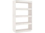 Syfax™ Libreria/Divisorio Bianco 80X35X135 Cm Legno Massello Di Pino