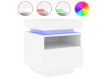 Syfax™ Comodino Con Luci Led Bianco 40X39X48,5 Cm