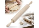 Rullo In Legno Di Faggio Per La Cucina, Rotatile, 45 X 5 Cm, Per Impasto Piragi E Pizza
