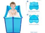 Vasca Da Bagno, Design Pieghevole, Sicura E Confortevole, Blu