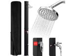 Hengda Doccia Solare Doccia Da Piscina Doccia Da Giardino 35L Nero Con Cappuccio Protettivo Doccia Da Campeggio Fino A 60°C Doccia A Pioggia Doccia Da Esterno Piscina Da Campeggio