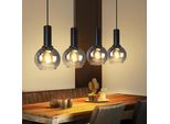 Zmh Lampada A Sospensione Tavolo Da Pranzo Lampada A Sospensione Sala Da Pranzo Vintage Lampada A Sospensione E27 Lampada A Sospensione 4 Fiamme Sala Da Pranzo Lampada Altezza Regolabile Sala Da Pranzo Industriale Per Camera Da Letto Ufficio (Senza Lampadina)