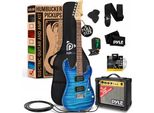 Pyle E Guitar Set - Set Di Chitarra Elettrica Con Amplificatore Da 10 Watt - Chitarra 4/4 In Legno Massiccio Per Bambini E Adulti, Inclusa Borsa, Cavo, Accordatore