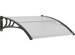 Tettoia Per Porta D'ingresso 965X1017Mm Tettoia UF50+ Pc Pellicola Di Protezione Solare Tettoia Per Porta D'ingresso Lastra Pc + Staffa Abs + Connettore In Alluminio Tettoia Per Porta D'ingresso Resistente Ai Raggi Uv Tettoia Per Porta D'ingresso Tettoia Per Porta D'ingresso
