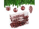 Baubles Natalizi Relaxdays In Un Set Di 72 Pezzi