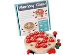 Gioco Di Memoria Con I Funghi In Legno