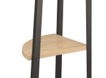 Syfax™ Scaffale Angolare 5 Livelli Marrone Chiaro Nero 45,5X31,5X180Cm