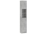 Syfax™ Mobile Da Bagno Grigio Cemento 32X25,5X190 Cm Legno Ingegnerizzato