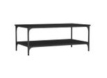 Syfax™ Tavolino Da Salotto Nero 100X55X40 Cm In Legno Multistrato