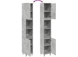 Syfax™ Armadietto Bagno Grigio Cemento 30X30X190 Cm Legno Multistrato