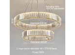 Lampadario, Design Elegante, Possibilità Di Regolazione Della Luminosità, 2 Circuiti, Rc Dimmerabile