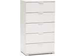 Milanihome.It - Cassettiera Per Soggiorno Cucina Bagno Fatto In Italia Cm 60X38X103 Hdi Colorebianco