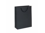 Borsa Di Carta 30 X 10 X 40 Cm, 100 Pezzi, Nera Premium Awih