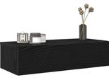 Maison Exclusive - Mensola Da Parete Con Cassetti Nero 60X26,5X15 Cm Materiale Ligneo