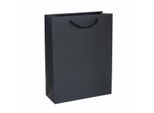 Borsa Di Carta 32 X 13 X 42 Cm, 100 Pezzi, Nera Premium Awih
