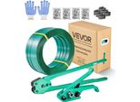 Set Di Reggiatura Vevor Da 6 Pezzi Con Nastro Di Reggiatura, Reggiatrice Manuale Con 457 M Di Nastro In Pet, 450 Graffette Metalliche, 150 Protezioni Angolari, Attrezzatura Da Officina Perfetta Per L'imballaggio, Il Trasporto E Lo Stoccaggio