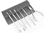 Inf Set Di 6 Tagliaunghie In Acciaio Inox - Kit Manicure Pedicure Argento