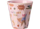 Tazza Media In Melamina Rice - Super Hero Rosa 250 Ml