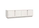 Mobile Tv Bianco 140X40X40 Cm In Legno Di Pino Massiccio