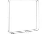 Vidaxl Rastrelliera Per Legna Da Ardere 150X25X150 Cm In Acciaio Zincato