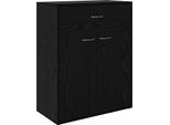 Syfax™ Credenza Rovere Nero 60 X 30 X 75 Cm Legno Multistrato