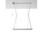 Stendibiancheria A Soffitto, Stendino Verticale Regolabile In Altezza, Per Interni Ed Esterni Foxydry Mini 152 Cm Grigio