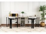 Skye Decor, Twin Study Desk - Freesia, Scrivania, Freesia, 100 % Truciolato Rivestito In Melamina, 240 X 60 X 74