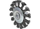 Ks Tools Spazzola Rotonda In Filo D'acciaio 0,3 Mm, ø 75 Mm, 340.0038