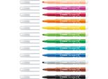 Stabilo Trio Jumbo Marcatore Nero, Blu, Marrone, Verde, Ciano Chiaro, Verde Chiaro, Arancione, Pesca, Rosa, Rosso, Bianco, Giallo 12 Pz