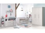 Set Roba "Maren 2"", Incl. Lettino Combinato 70 X 140 Cm, Fasciatoio E Armadio A 3 Ante, Grigio Chiaro/Bianco"