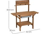 Roba Cucina Da Giardino Midi, Cucina Da Giardino Per Bambini Per Giocare Con Acqua E Sabbia, Resistente Alle Intemperie, Legno Massello, Teak